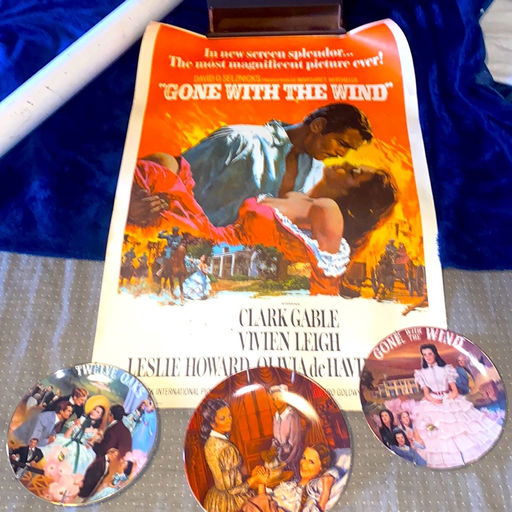 Rare Vintage Collector’s Gone with The Wind Plate Set